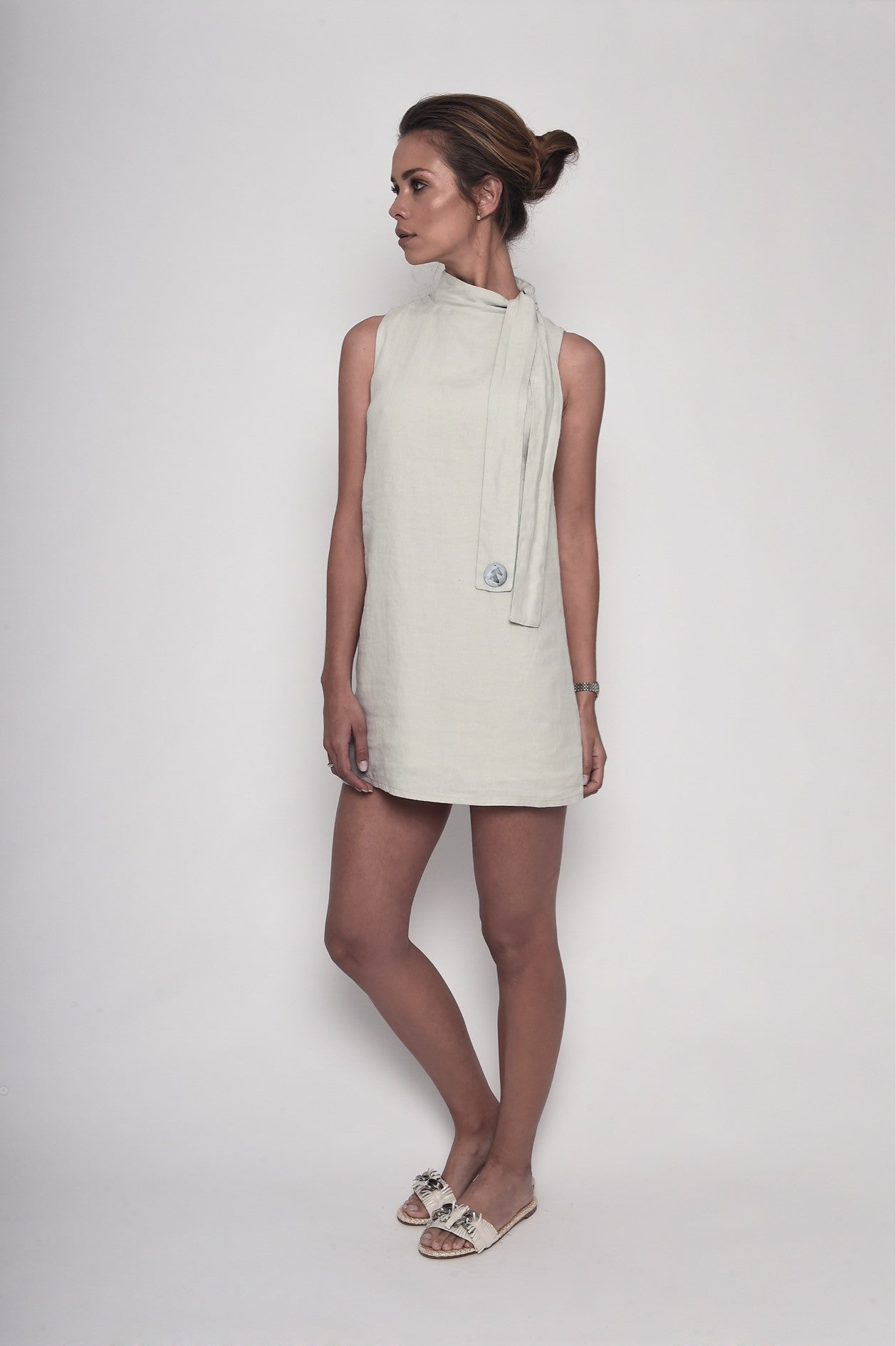 High on the Rocky Hills Linen Dress