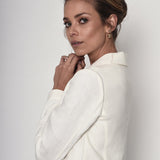 At Good Old Pera Keten Ceket - Yulaf Çizgili