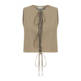 Deep Down Inside Keten Bluz - Beyaz