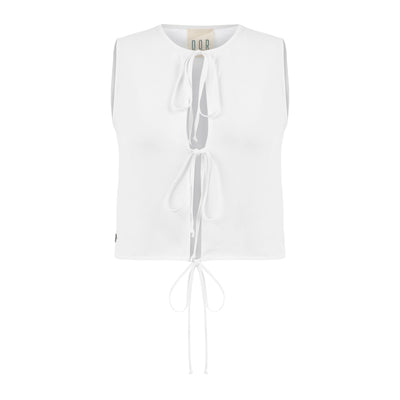 Deep Down Inside Keten Bluz - Beyaz