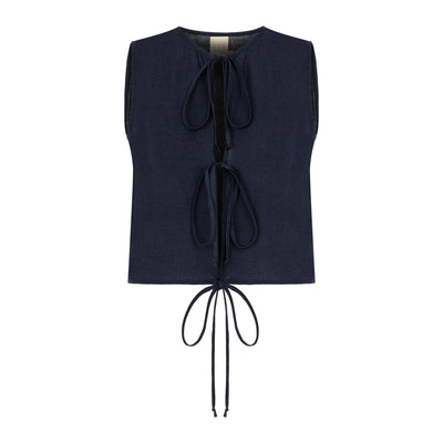 Deep Down Inside Keten Bluz - Lacivert