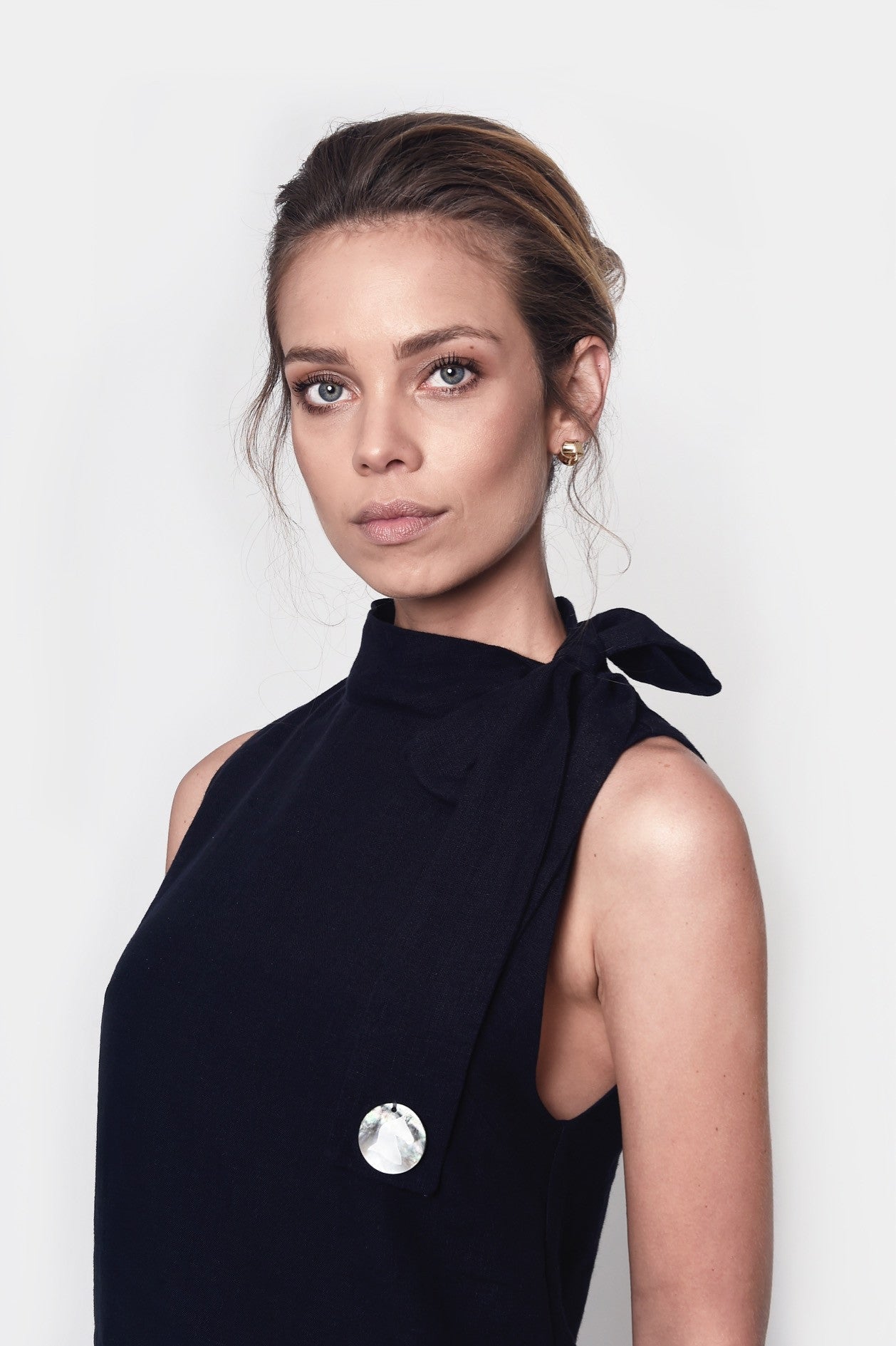 High on the Rocky Hills Linen Dress