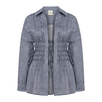 Everything's About Me Keten Gömlek - Kırçıllı Gri